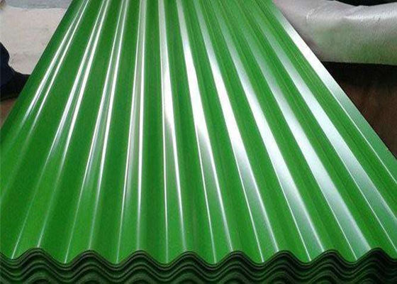 Lamiere di acciaio ondulate verdi di verde di muschio SGCC per coprire PPGI PPGL